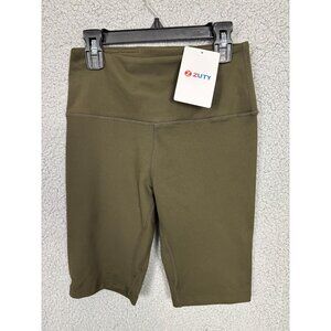 Zuty Olive Green High-Waist Stretchy Bike/Yoga Shorts Size XS New With Tag's